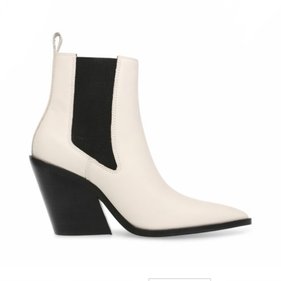 Western Chic Stev Madden Bone Leather Booties - Picture 2 of 5